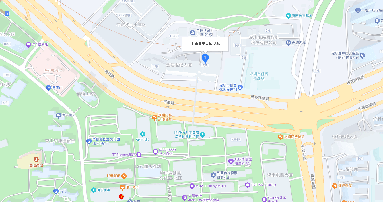 深圳市南山区沙河街道侨城北社区侨香路金迪世纪大厦A栋1805